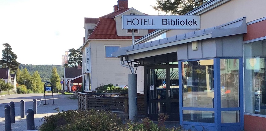 Översikt över bibliotekshall övre plan