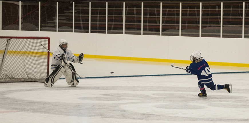 Hockeymatch i Hofors ishall